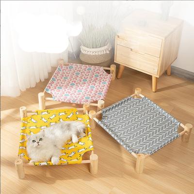 Pet Marching Bed Wooden Available Cat Mat Removable Breathable Kennel Marching Bed