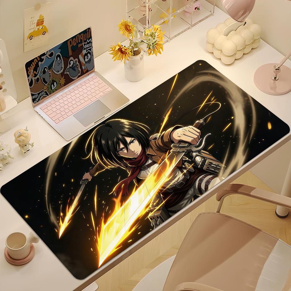 Anime Aattack On Ttitan Mouse Pad Large Nonslip Lockedge Desktop Computer Desk Mat Keyboard Mousepad Office Gamer Student