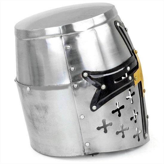 Medieval Templar Crusader Armor Cross with Helmet