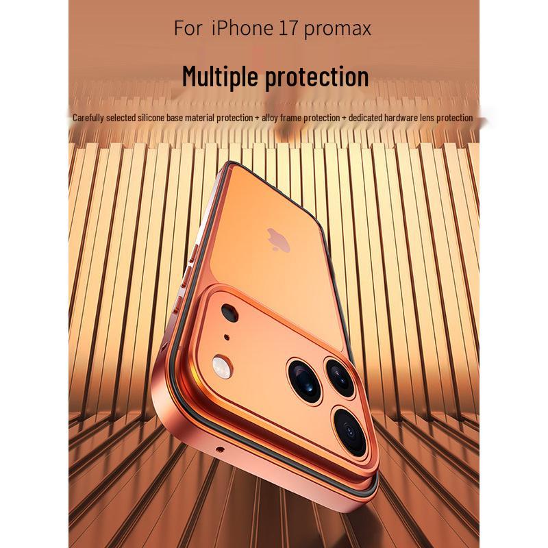Aluminum Alloy Metal Frame Lens Ring for iPhone 17/16 Pro Max with Full Coverage and Heat Dissipation.