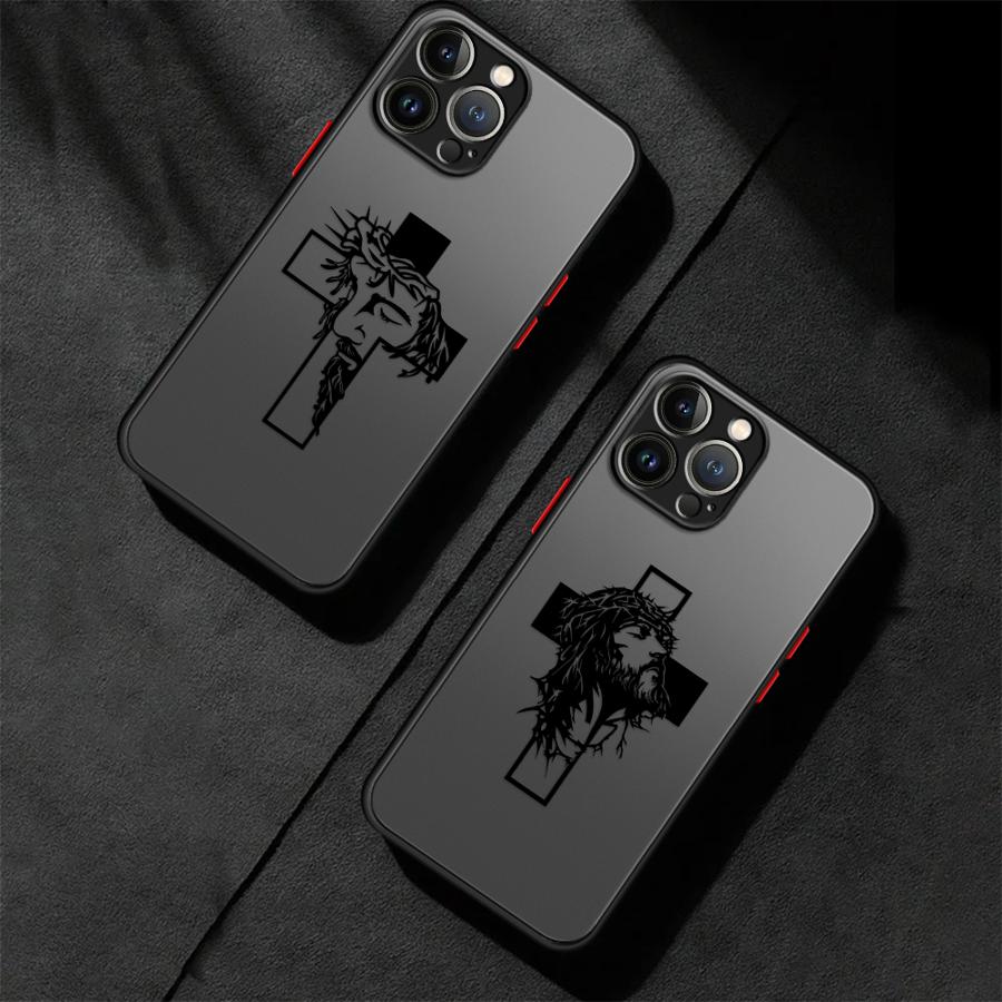 God Cross Art Case for iPhone 17 Pro Max 12 11 13 Mini 15 14 7 8 SE XS XR Air 16 Plus Funda Back Phone Cover