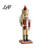 Decorative Wooden Nutcracker Soldier Figurine Handcrafted Solid Wood Christmas Tabletop Ornament Holiday Table Decor for Desk And Bookshelf