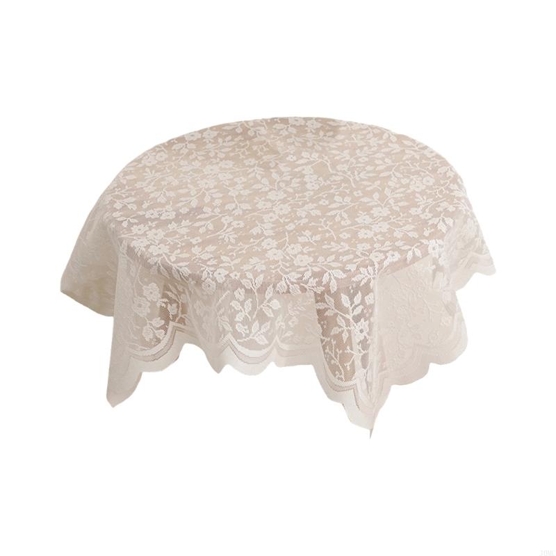 

Lace Coffee Table Cloth Dust Protective Sturdy and Machine Washable J0MC 60 60cm
