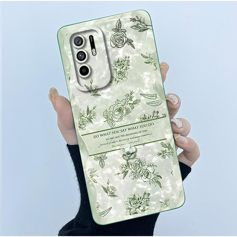 Funda For Oppo A94 5G CPH2211 Case Capa Simplicity Flower Soft Matte Silicone Bumper For Oppo Reno 5Z Reno5 Z 5 Z 5G Back Cover