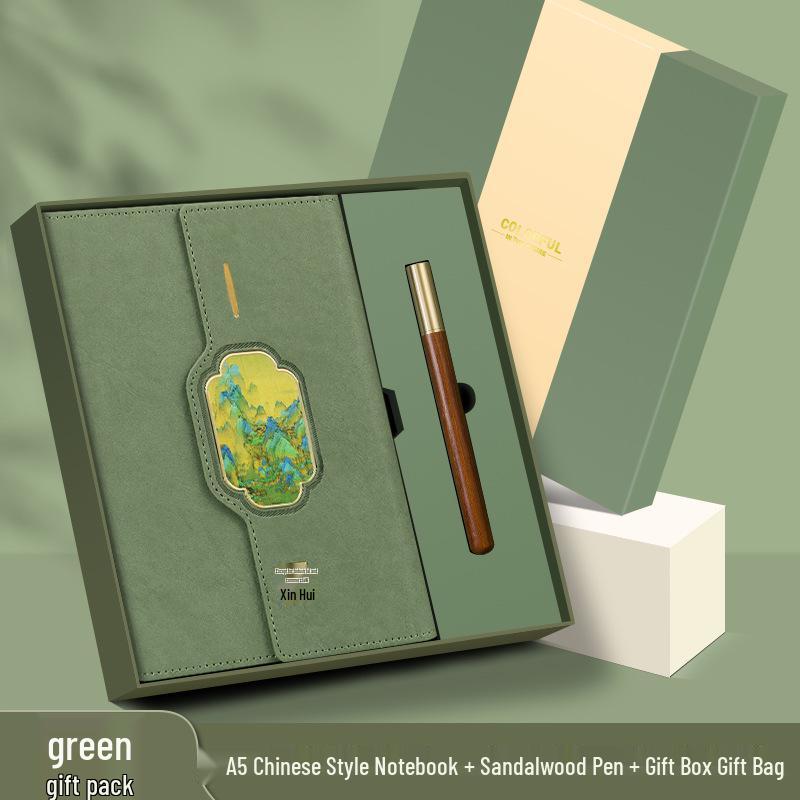 Custom Retro Laptop Gift Set with Notebook and Logo