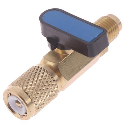 1/4" Stecker auf 1/4" Buchse SAE gerader Kugelhahn Wechselstrom-Aufladung für Kältemittel R22
