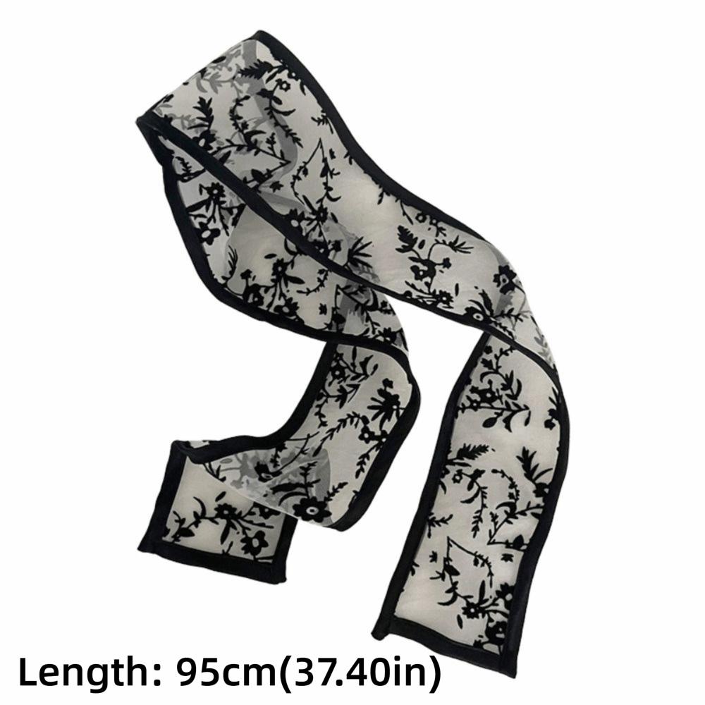 Sweet Hair Band Neckerchief Y2k Head Scarf New Flower Lace Neck Strap