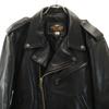 HARLEY DAVIDSON 90s Old leather Double riders jacket XXL black Big Size Men's Used