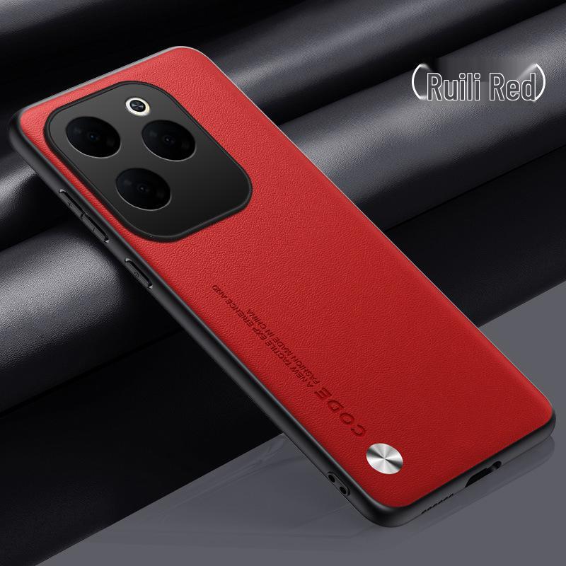 Compatible with INFINIX HoT 70/60, Plain Leather Sound Transmission Note Edge Case.
