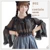 Chiffon Lace Top Short Long-sleeved Lolita Shirt Lolita Daily Dress with Soft Girl Bottom Tube Top