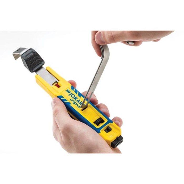 Couteau de câble - Jokari - Système 4-70 - Dénudage automatique - Lame interchangeable - Ø 4-70 mm