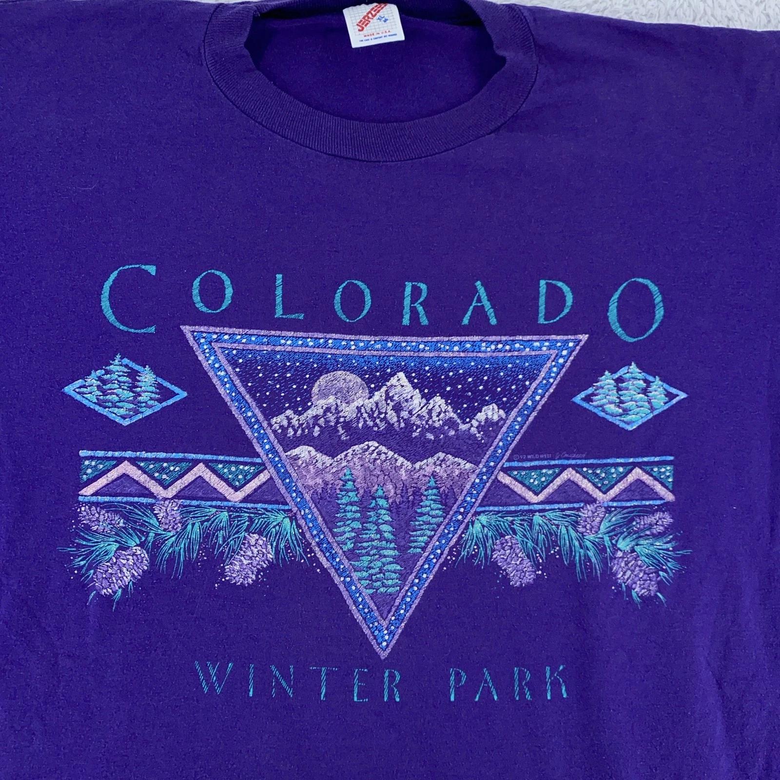 

Vintage Colorado Shirt Large Winter Park Mountain Graphic 90s USA Ski Snowboard XL
