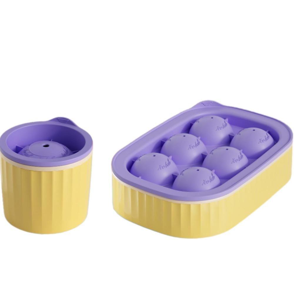 2PCS Silicone Refrigerator Ice Ball Mold Dust Lid Ice Sphere Mold Bar Ice Ball Maker  Easy To Demold