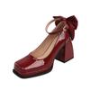 Chaussures à tête carrée Mary Jane pour enfants, chaussures de princesse Barbie à talons Super hauts, chaussures de mariage pour enfants, nouvelle collection printemps et automne 2024