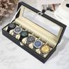 Leather watch storage box Simple PU watch display case with lock Men's watch gift box packaging high-end watch box