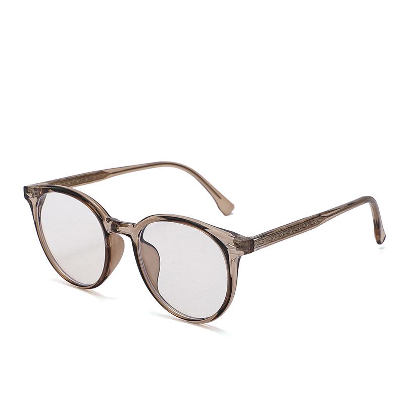 

2026 Anti-Blue Light Oval Glasses with Retro Metal Rivets and TR90 Temples