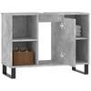 vidaXL Badschrank Betongrau 80x33x60 cm Holzwerkstoff