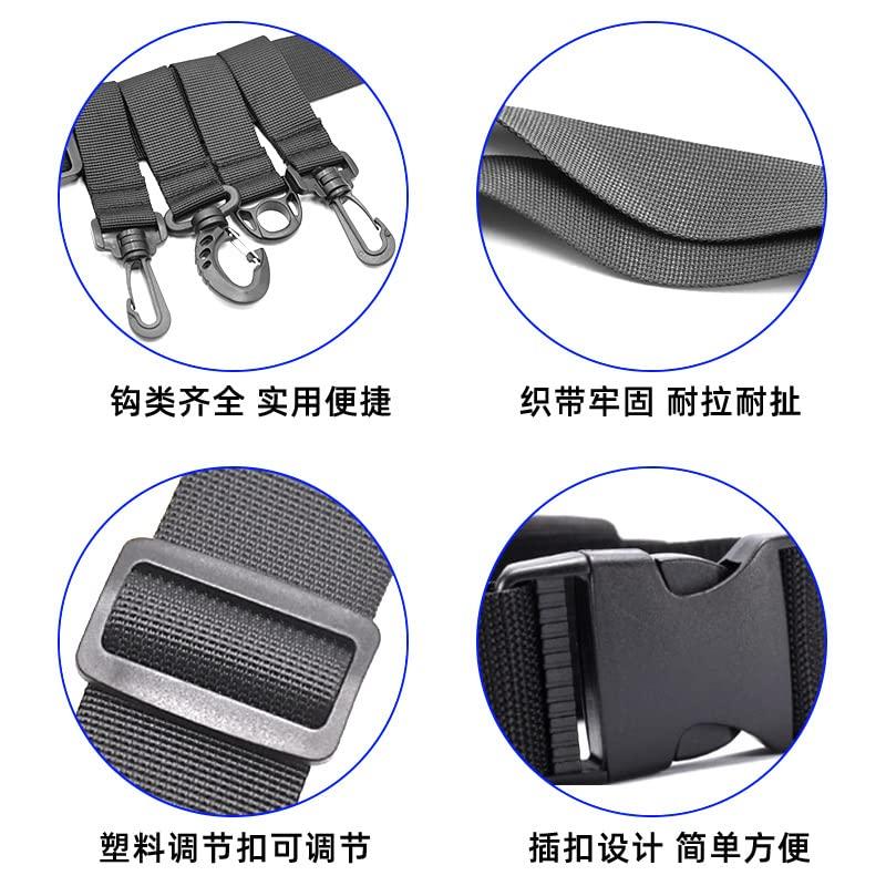 siawadeky Fishing Belt, Waist Belt with 5 Hooks, Adjustable Wading Belt for Hanging Fishing Gear and Accessories, Multifunctional, Airsoft Gear, Back