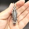 Stainless Steel Handicraft Key Ring Hanging Keychain Waist Buckle Matte Matte Bead Trinket Car Keyring Men Small Gift Decoration