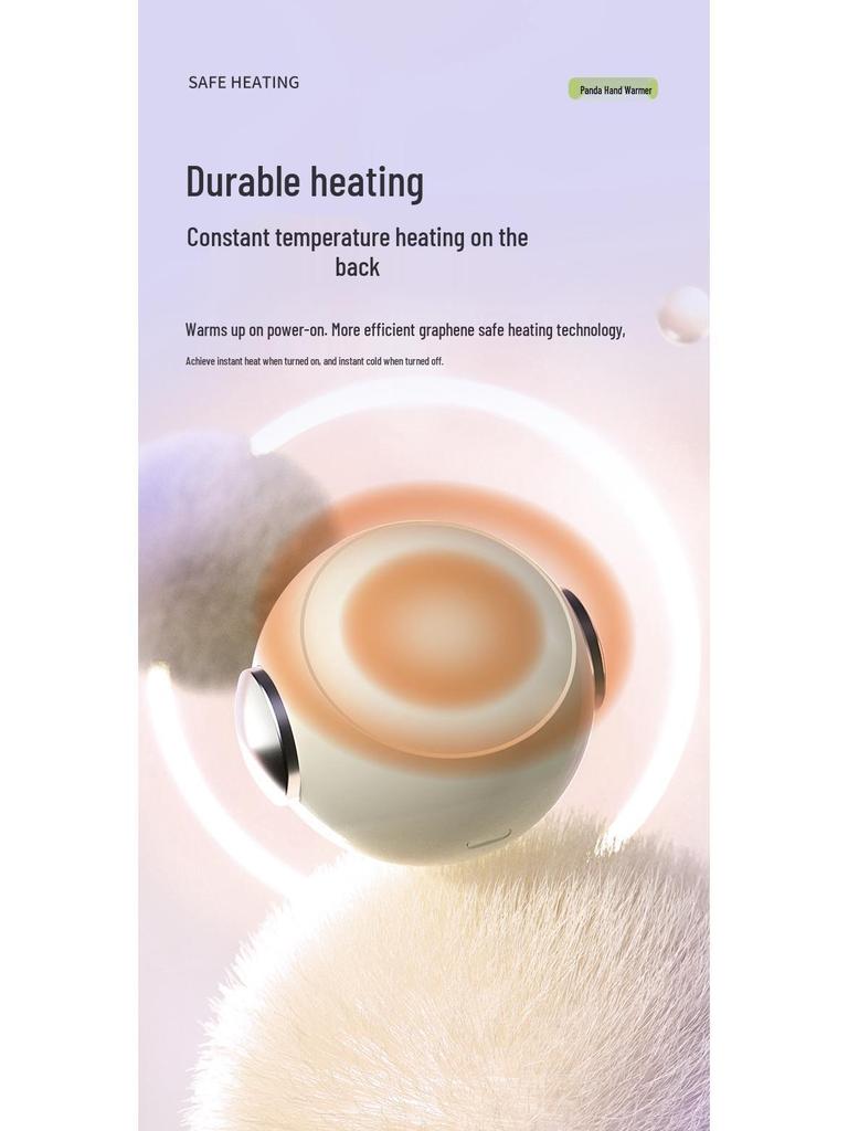 Cartoon Mini Hand Warmer: Cute, Portable, Rechargeable Electric Warmer for Babies and Pets.