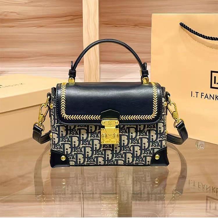 Brand Women's Handbag New Fashionable Printed Genuine Leather Stylish One Shoulder Cross Shoulder Bag
