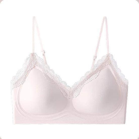 Traceless underwear, small breasts gathered to show great beauty, thin shoulder straps, no steel rings, cloud feeling, secondary breasts,upper support
