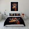 Colorful Giraffe Close-Up Duvet Cover Set With 3D Printing Design Soft Polyester Bedding Set All-Season Comfort Luxury Gifts
