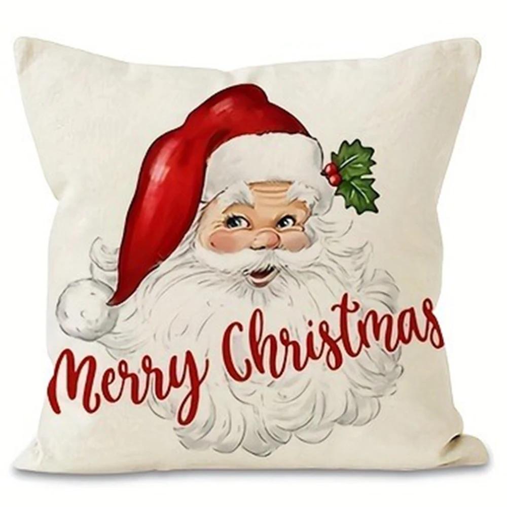 Christmas decoration Pillowcase Merry Christmas New Year Gift Santa Claus Christmas Tree Pillow Cover Home Sofa Cushion Cover