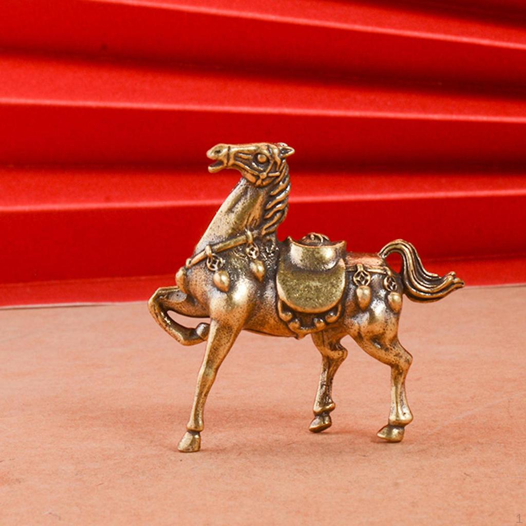 Statue Vintage Crafts Figurines Horse Gift Ornament Sculpture For Desk Office