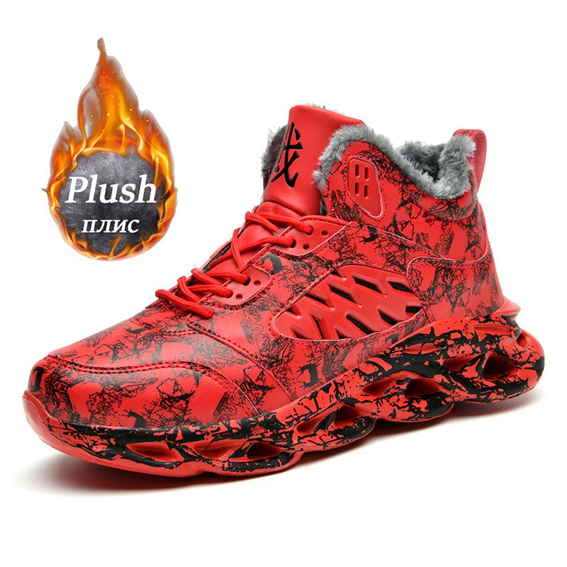  Men Boots New Winter Slippers Warm Men Shoes Waterproof Plush Sneakers Male Tenis Shoes Boots Men Sneakers Winter