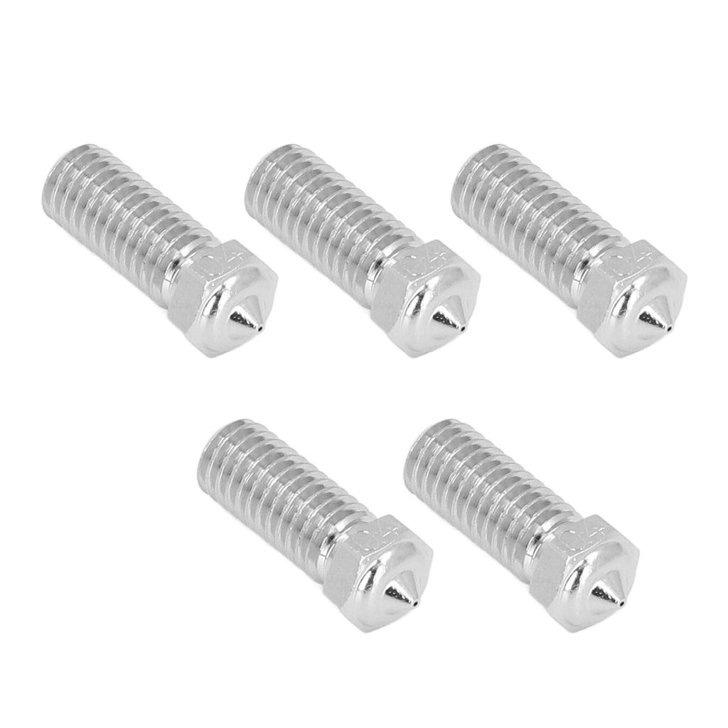 5Pcs 3D Printer Nozzles Set Cr Zr Cu 0.4mm 1.75mm Copper Tip Nozzle for QIDI X Maximum3 X Smart3 X P