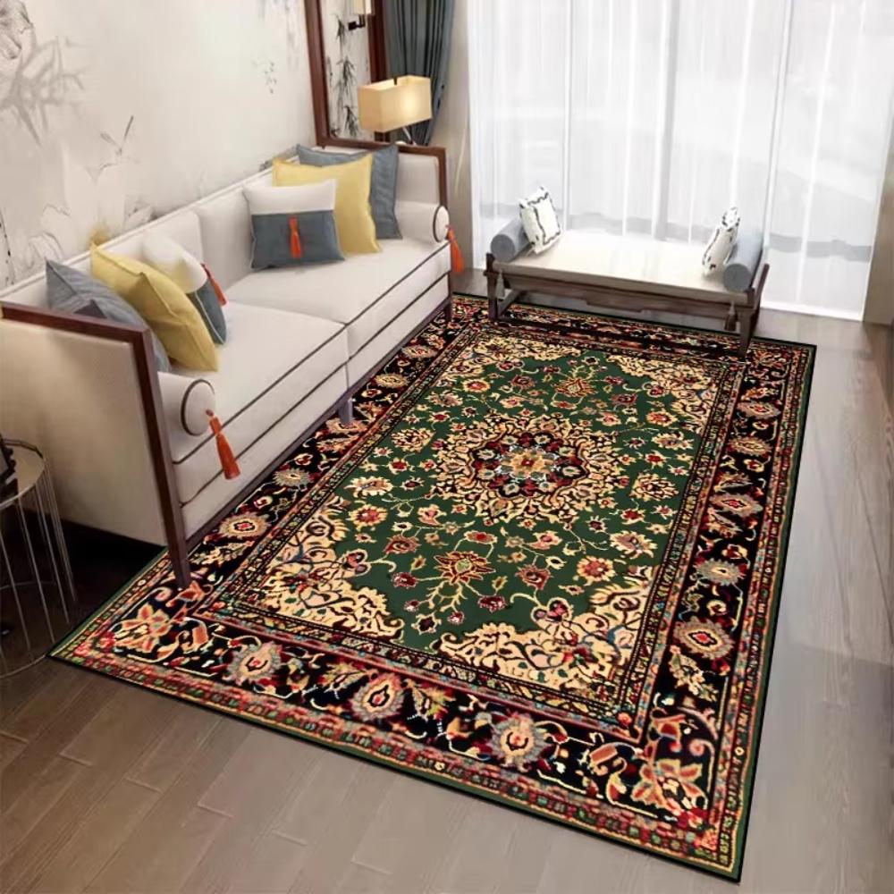 Persian Turkish Printed Carpet for Living Room Decor Sofa Area Floor Mat Bedside Area Rug Balcony Kitchen Table Mat Welcome Rug