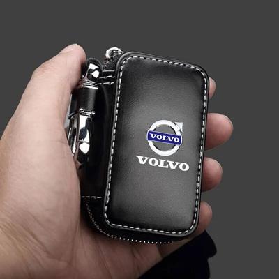 Car Key Protector Bag Key Holder Mini Auto Key Case Wallet Zipper Bag Keychain For Xc60 Xc90 V40 V60 V50 S60 Accessories