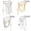 Multi-Functional Detachable Chain Brooch Beaded Waist Buckle  Evening Party