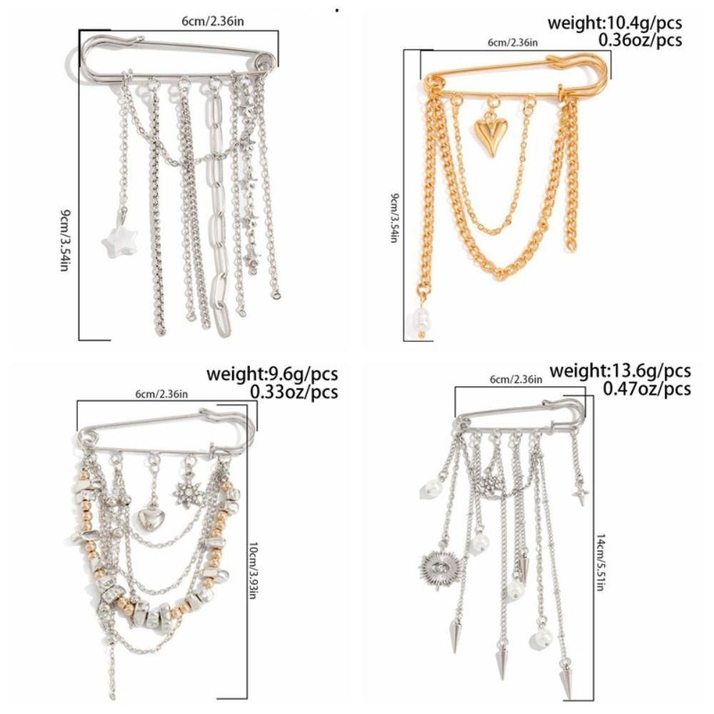 Multi-Functional Detachable Chain Brooch Beaded Waist Buckle  Evening Party