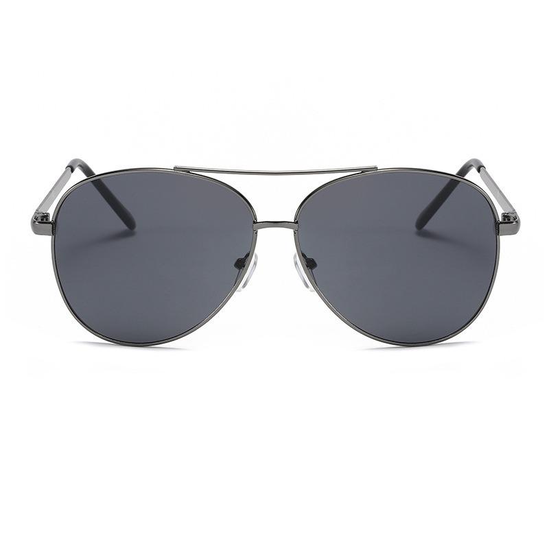Men's Trendy Metal Square Sunglasses with Frog Mirror Lens for Street Style and Driving