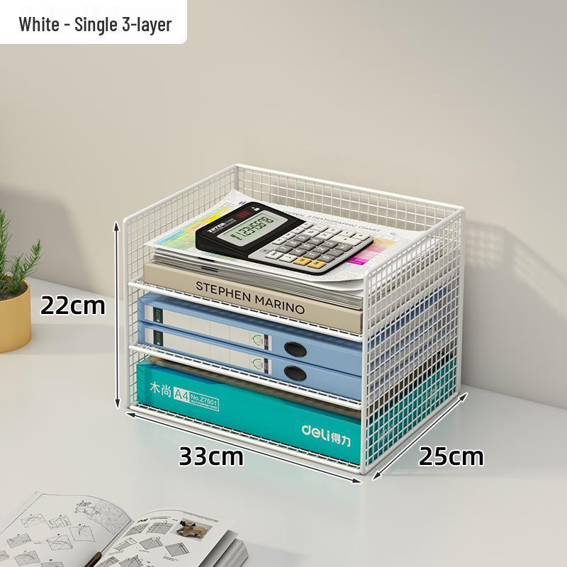 Multi-layer Desktop File & Bookshelf Organizer