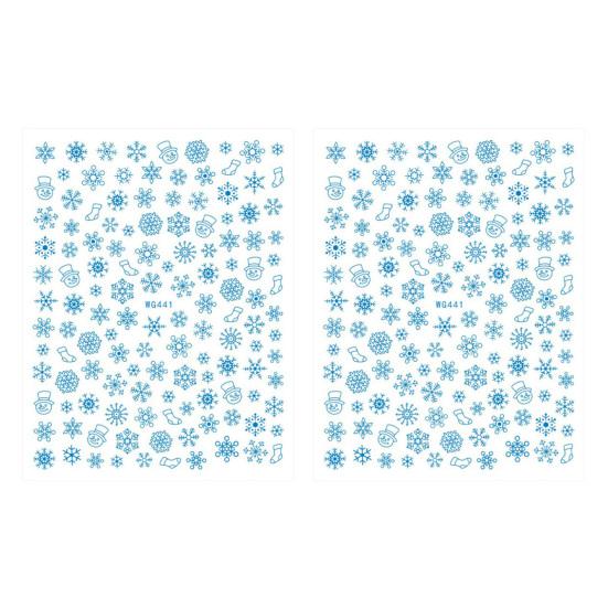 1/2Pcs Colorful Snowflake Nail Art Sticker Self-adhesive DIY Home Salon Winter Christmas Snowflake Women Fake Nail Decoration Decal