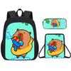 Student Schoolbag Large Capacity Backpack Double Layer Backpack Satchel Pencil Case Versatile Storage