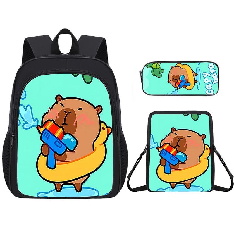 Student Schoolbag Large Capacity Backpack Double Layer Backpack Satchel Pencil Case Versatile Storage