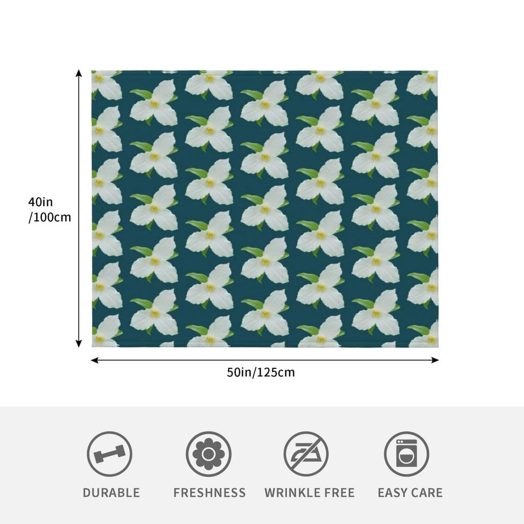 Spring Trillium Throw Blanket For Winter Blankets For Bed Heavy To Sleep Stuffeds Giant Sofa Retros Blankets