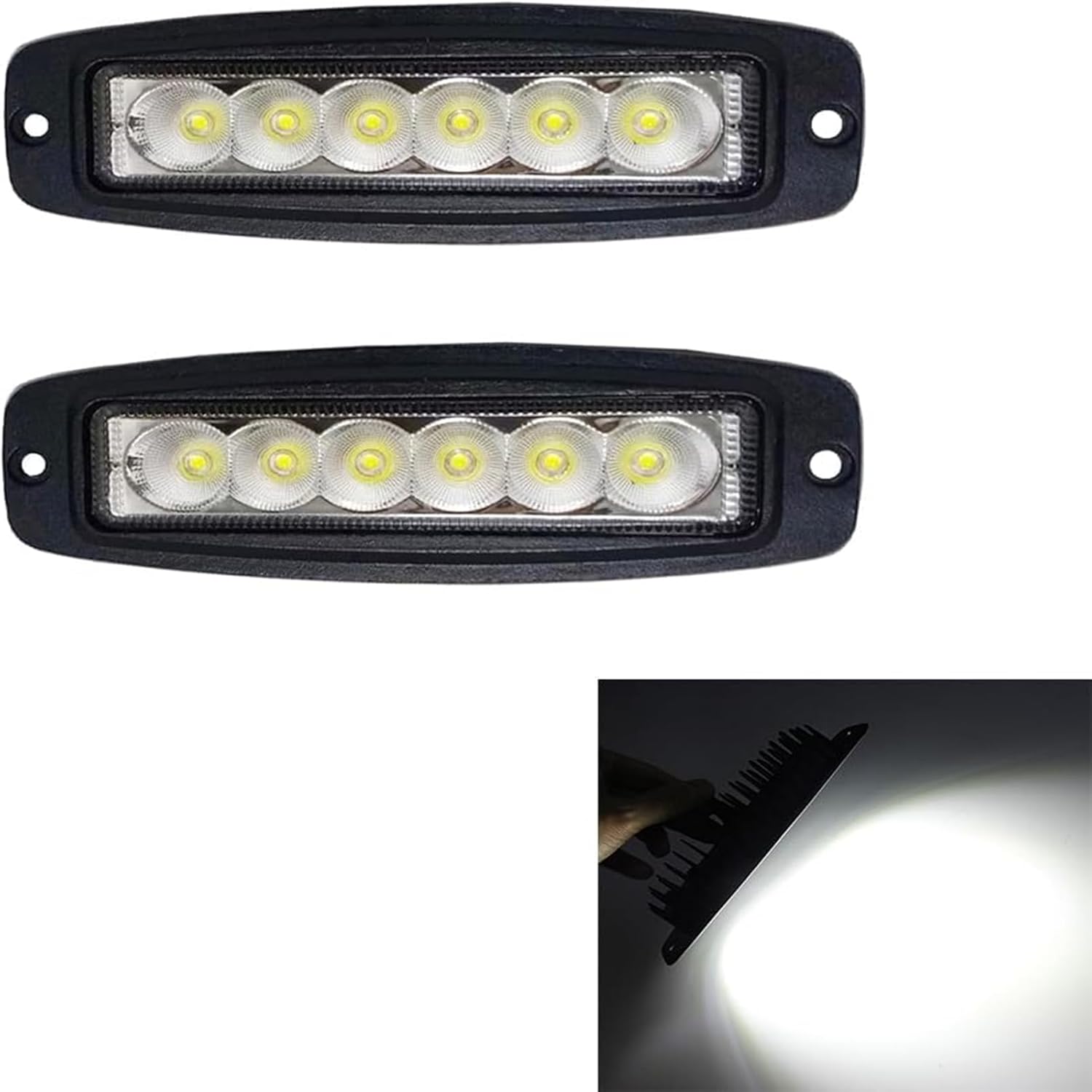 

7 Inch Flush Mount Bumper Off Road Lights Led Flood Light Driving Lights for Off Road Trucks Cars SUV 4x4 Pickup 2 pcs Flood Beam
