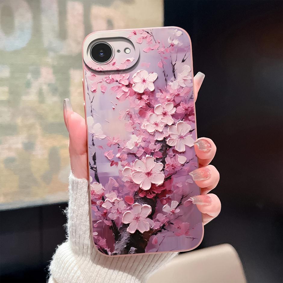 For iPhone17 17E 17Air 17Pro 17ProMax Case Pink Rose Rainbow Trendy Antifouling Bumper For iPhone17E iPhone 17 Pro Max Air Capa