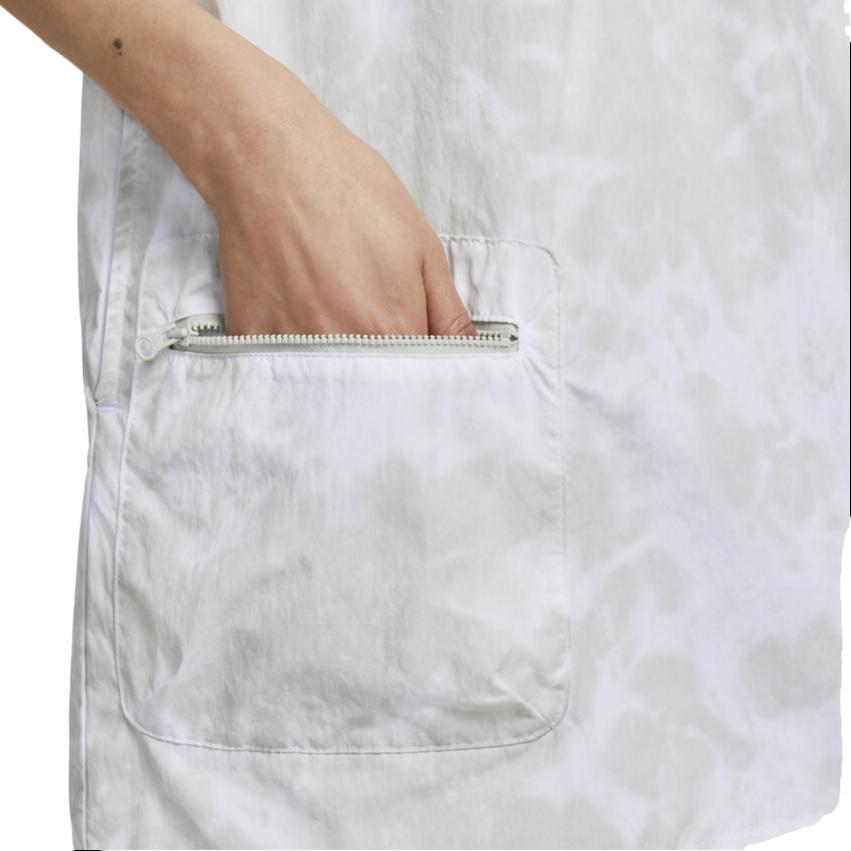 Nike Sportswear Tech Pack Logo Embroidered Tie-Dye Half-Zip Sleeveless Dress Women Dresses Light-Silver DV8486-034