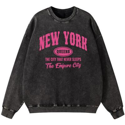 New Yori Nyc 1985 Grafika Miejska Damska Bluza Bawełniana Vintage Prana Harajuku Cienki styl Modne Bluzy z Kapturem Topy