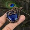 Lapis Lazuli Handmade Copper Wire Wrap Jewelry Pendant 2.21" Q8e66