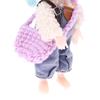 1/12 Dollhouse Woven Plush Shoulder Bag Dollhouse Mini Crossbody Bag Handbag For Dolls Dress Up Aceessories