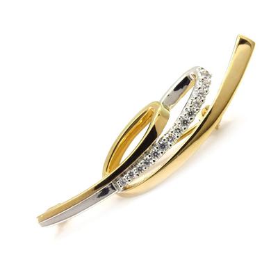 [K6319] – Zweifarbig vergoldete Brosche „Scarlett“.
