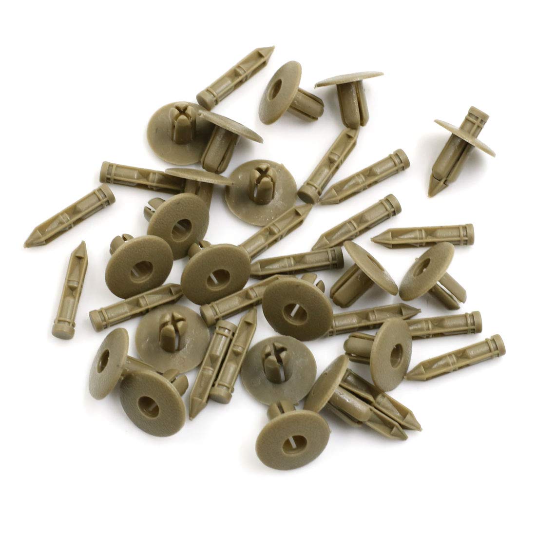 

uxcell 20pcs 7mm Holder Plastic Push-in Car Door Trim Fender 24x17mm бежевый