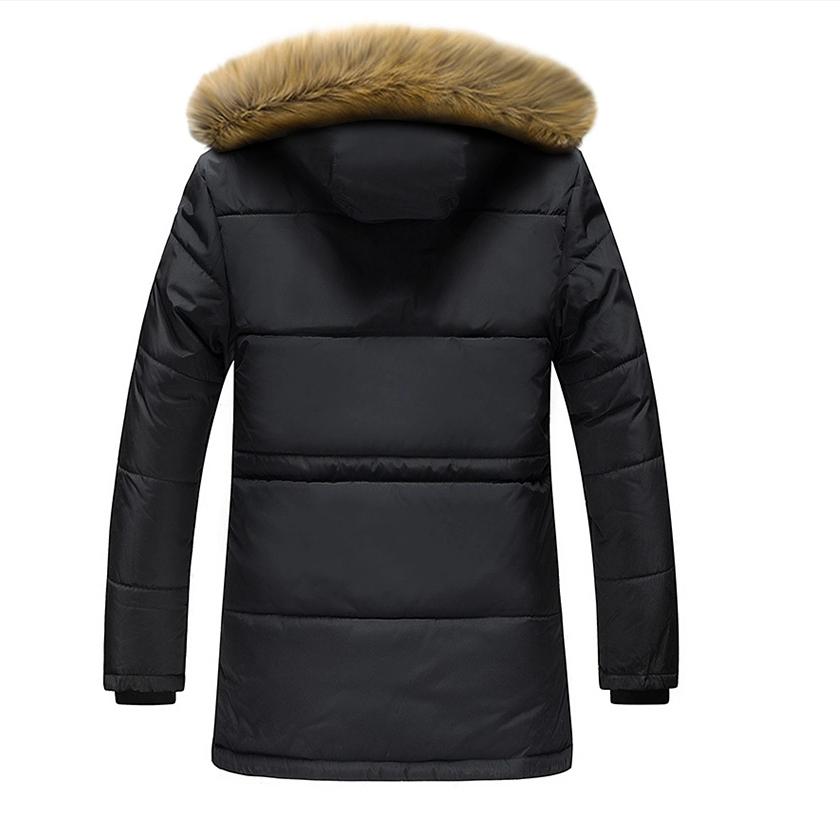 Plus Size Warm Parkas Men's Winter Windproof Parkas Men's Cotton Jacket Men's Fleece Inside Clothing Men's Cotton Long Jacket
